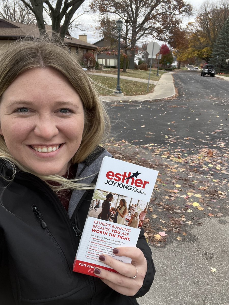A little rain and cold couldn’t stop #TeamEsther today! Flipping this seat is too important to stay home. #IL17 #VoteEarlyVoteEsther #GOTV