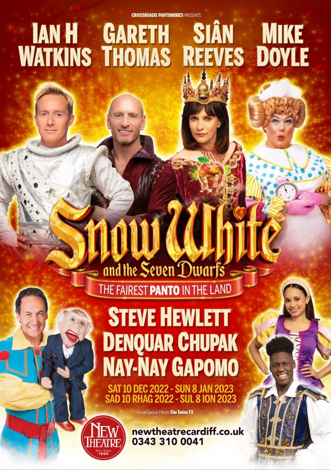 Only 35 days until Panto <a href="/New_Theatre/">New Theatre Cardiff</a> <a href="/Ianhwatkins/">H from Steps</a> <a href="/gareththomas14/">Gareth Thomas</a> <a href="/shinysiany/">Sian Reeves</a> <a href="/MikeDoyleComedy/">Mike Doyle</a> @ventriloquist29 <a href="/Denquar/">Denquar</a> 🍎 🪞☃️