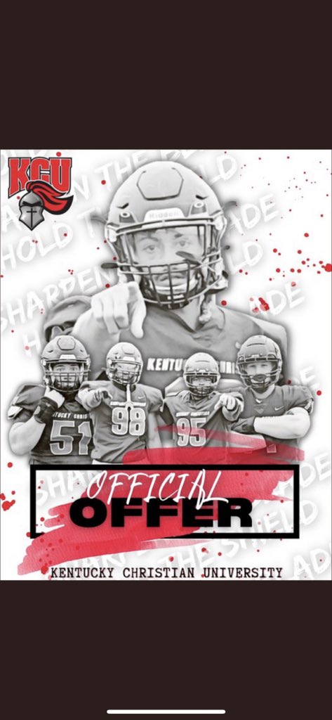Blessed to receive my first college offer from KCU <a href="/coachlane9/">Coach LANE</a> @chadvanderhoof4