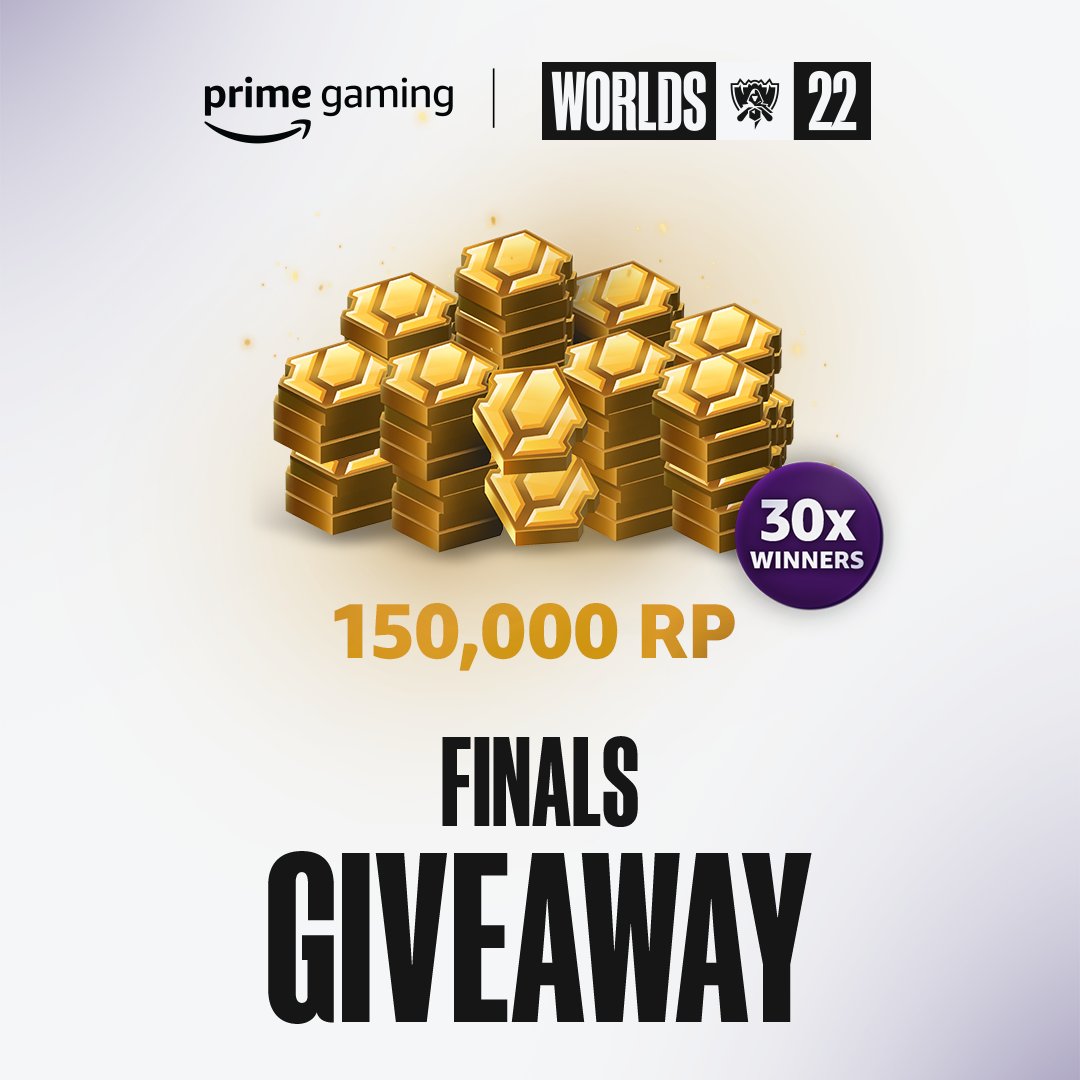Prime Gaming - Worlds 2022 Groups Day 1 is ON - and so is your chance to  win 150k RP in League of Legends! Enter now via & don't forget to tune