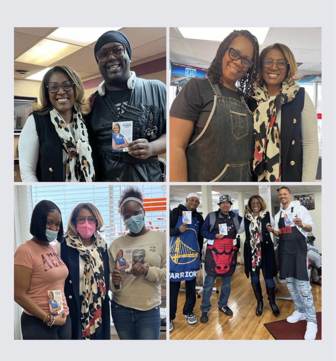 PamelaPughMI's tweet photo. Beauty and Barber Shop talk: #votenovember8th #votePugh #VoteBlue2022 Grateful for each of these influencers! https://t.co/MQdb3xNIbU