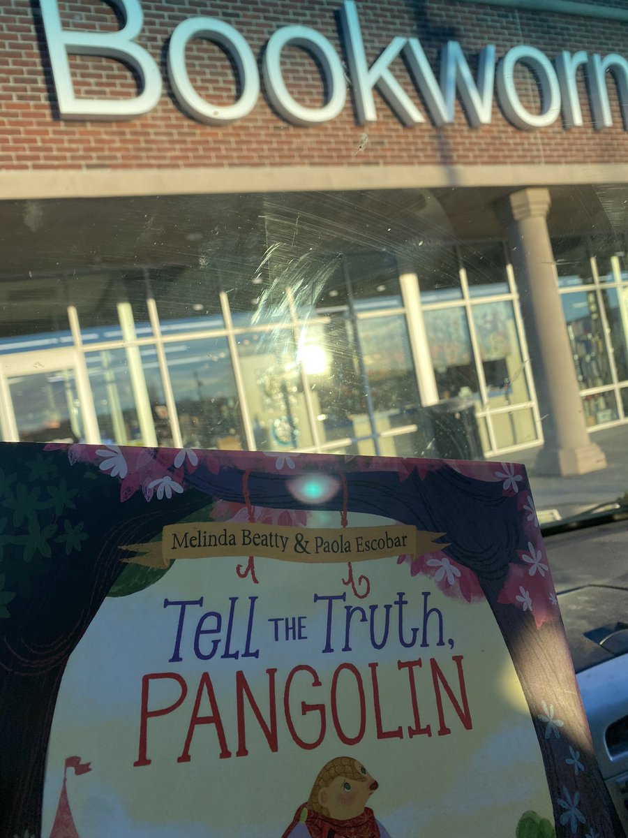 Picked up my order today from my local independent bookstore @BookwormOmaha! @PoorRobin My son and I are looking forward to reading Tell the Truth, Pangolin tonight!