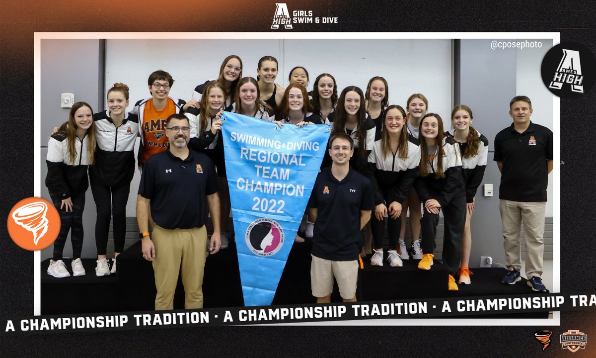 That's the 𝟏𝟓𝐭𝐡‼️ consecutive IGHSAU regional girls swim title for the Little Cyclones (more than double the next closest program)

#AChampionshipTradition