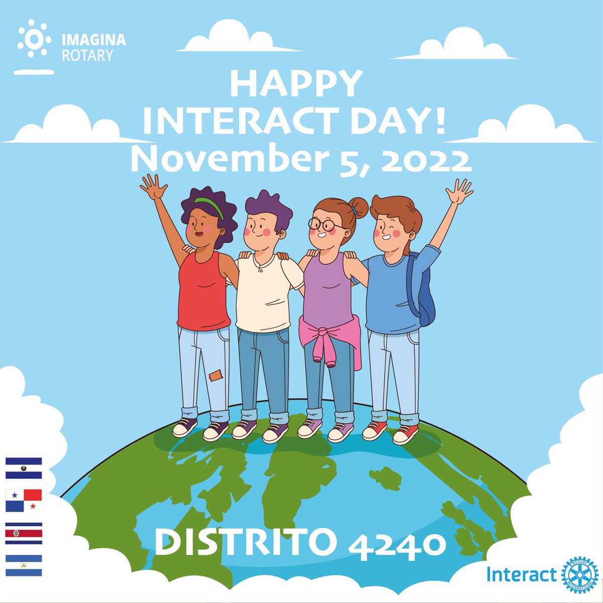 Hoy se celebra el día mundial de Interact. 
El primer club Interact se fundó el 5 de noviembre de 1962 . Hay más de 20,370 clubes Interact en 159 países. Se estima que hay 468,556 Interactianos en todo el mundo.
