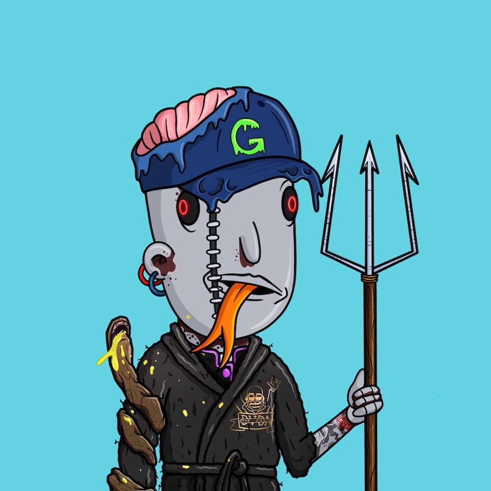 My mint!! From this morning I wanted the number #3210, I saw it in time and I did it! I minted this baby my first trait @AbsentFromThebs 🙌🏼❤️ <a href="/GodHatesNFTees/">God Hates NFTs 🐇</a> #MutantGodHatesNFTees #GodHateNFTees