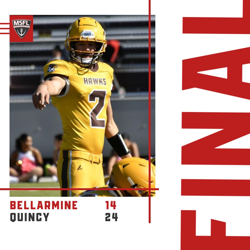Quincy makes a 2nd half comeback to defeat Bellarmine 24-14
