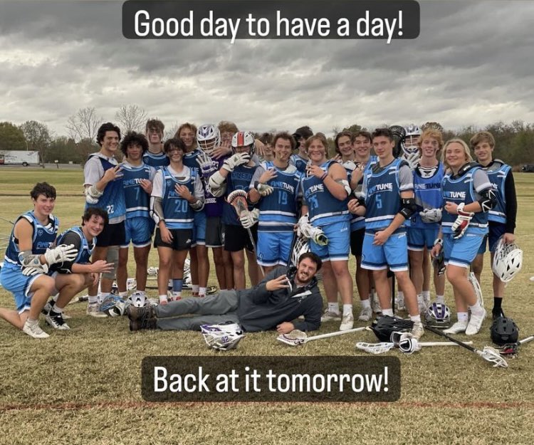 Jackie_England's tweet photo. The rain and wind didn’t keep them from going 3 and 0 on the day. Let’s win that championship tomorrow boys!! Good job @BEnglandLax 🥍 #elitelacrossetournament #musiccitymayhem #lacrossemom https://t.co/1ABSy1Cmvg