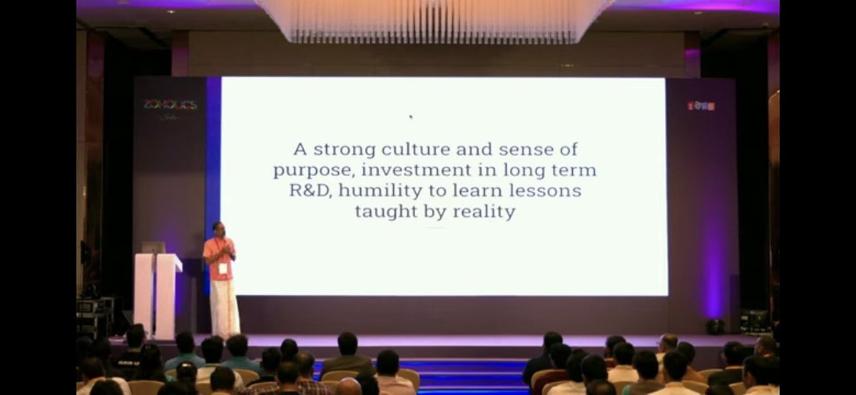 poojamittal20's tweet image. #holisticphilosphy #prosperityincontemptment #unlearntorelearn #lifeatZoho 
Strategy must be rooted in culture @svembu