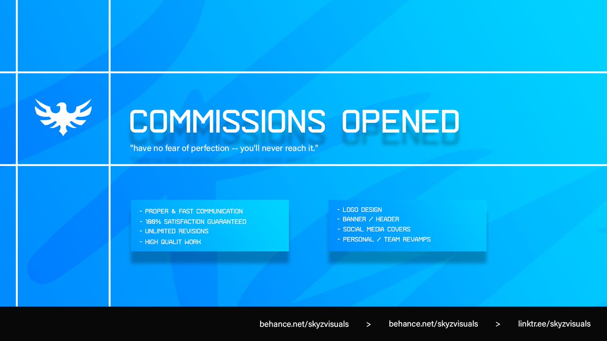 SkyzVisuals's tweet image. Commissions Opened! 💙

🔵Dm for more info!