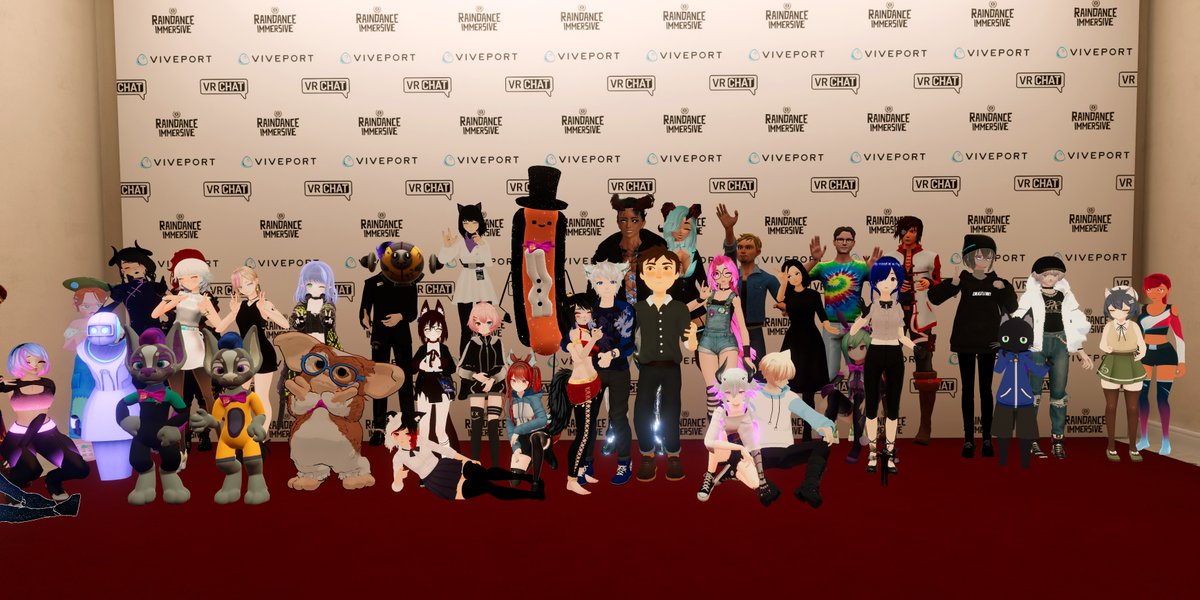 Joeahunting's tweet photo. Thank you to all who joined our @WeMetinVRfilm event at @Raindance Immersive today! It was awesome celebrating the documentary in some of the #VRChat worlds that appear in the film. Thanks to the amazing cast, and supporters. This was so special!
#WeMetinVR #Raindance https://t.co/gO9uF1vTqi