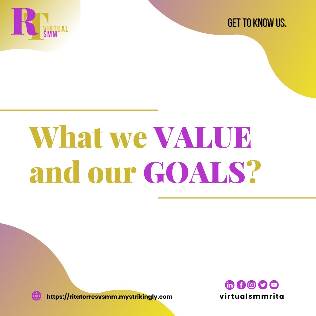 virtualsmmrita's tweet photo. ❓Do you want to know more about RTvsmm?
Discover if our values and goals aligned with yours. 
📲 Don’t waste time. Follow and send a message on our socials: https://t.co/ZajqS6aQdf
#rtvsmm #smm #valueandgoals #freelancing #marketing https://t.co/hhMhnx37qw