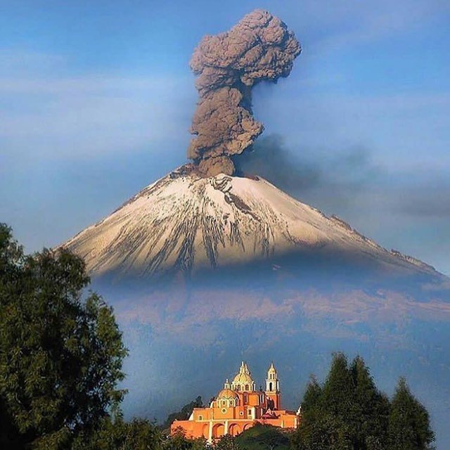 Volcán en Puebla, México 😲