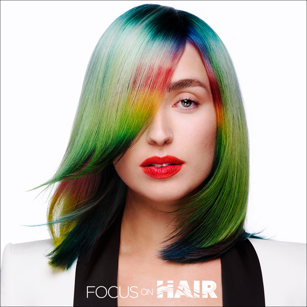 Color Meld - Channel Your Wild Side with Rich, Shimmery Hues #haircolor #haircolortrends #greenhair #edgyhaircolor #hairofinstagram #hairoffacebook #haircolorist #haircolorpro @davidsalon David Salon  
focusonhair.com/article/color-…