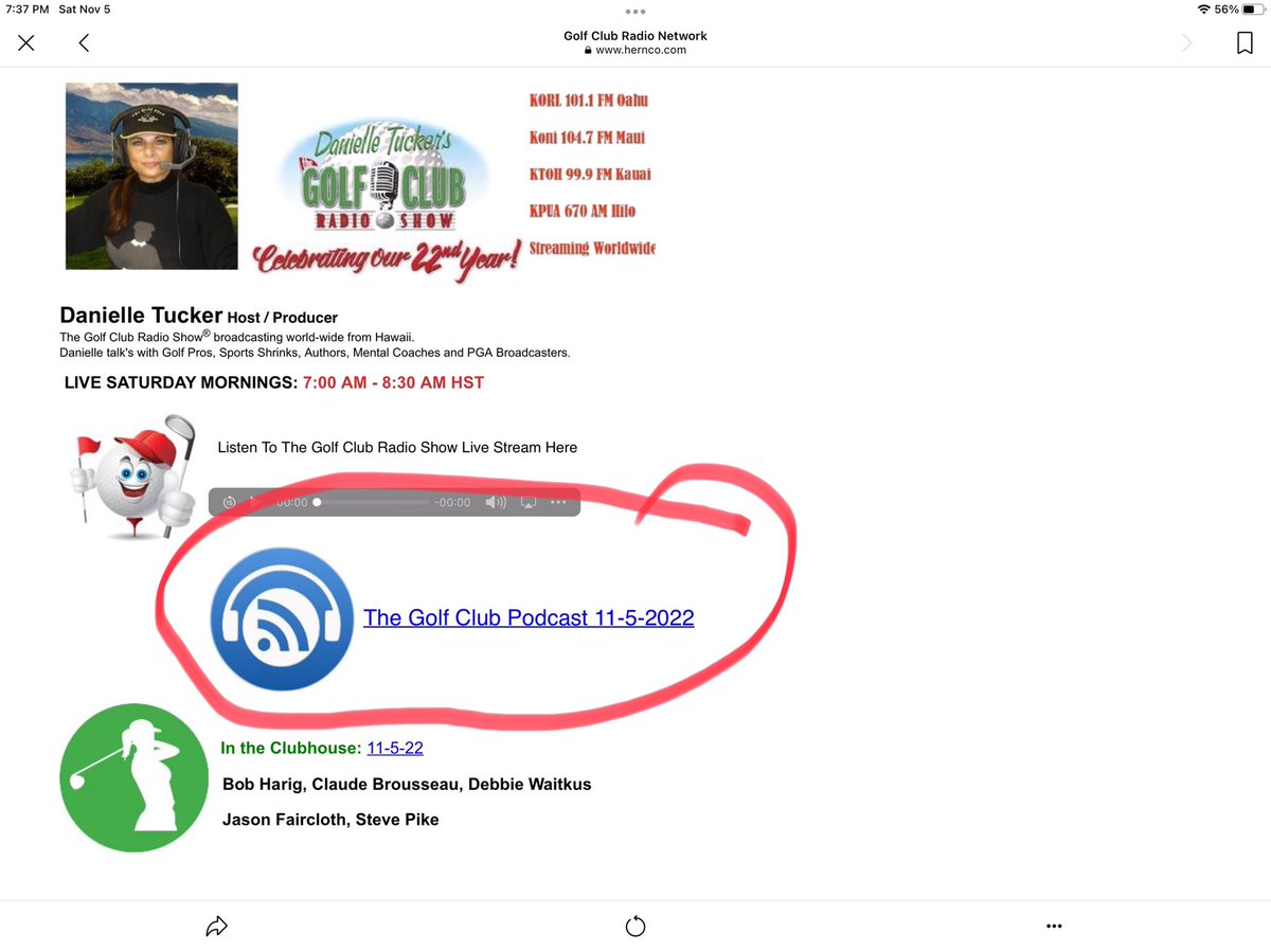 Today Jason and myself had the chance to chat about the upcoming 2023 US Disabled Open at PGA Golf Club with Danielle from Radio Golf Club in Hawaii. 

We started at 1:01:10-1:11:00 on the podcast.

hernco.com/golfclub/archi…

#adaptivegolf