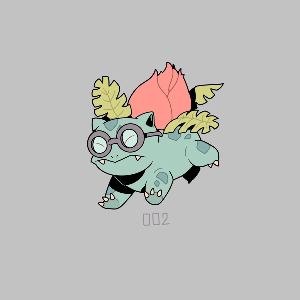 「Glasses Bulbasaur line 」|Orangesdeenのイラスト