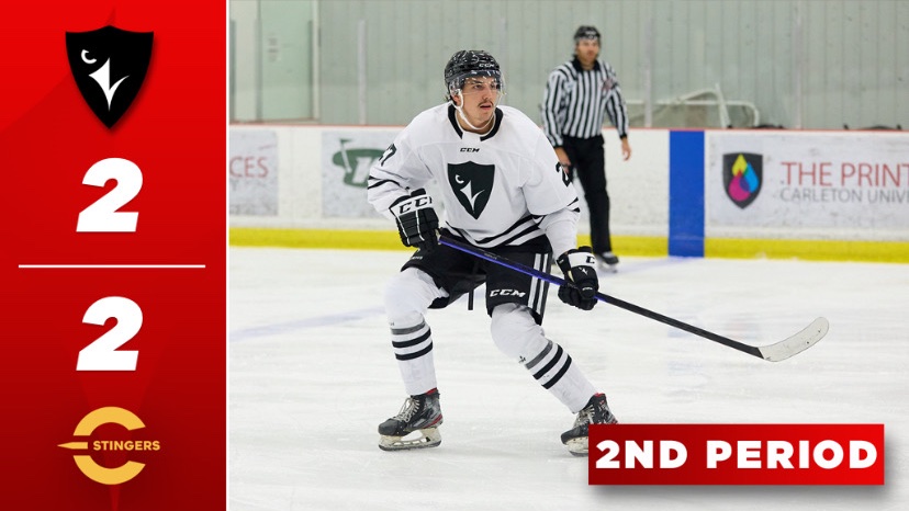 CURavens's tweet photo. MHKY | Much like last night, we are heading into the third all tied up...this time at just two goals a piece 🏒🏒

After a quick wetting of the ice we are back in action for the third! Watch it all live on https://t.co/cNt19SPOeF 📺

#FearTheConspiracy | #CARvsCON https://t.co/N8E8jrbyJU