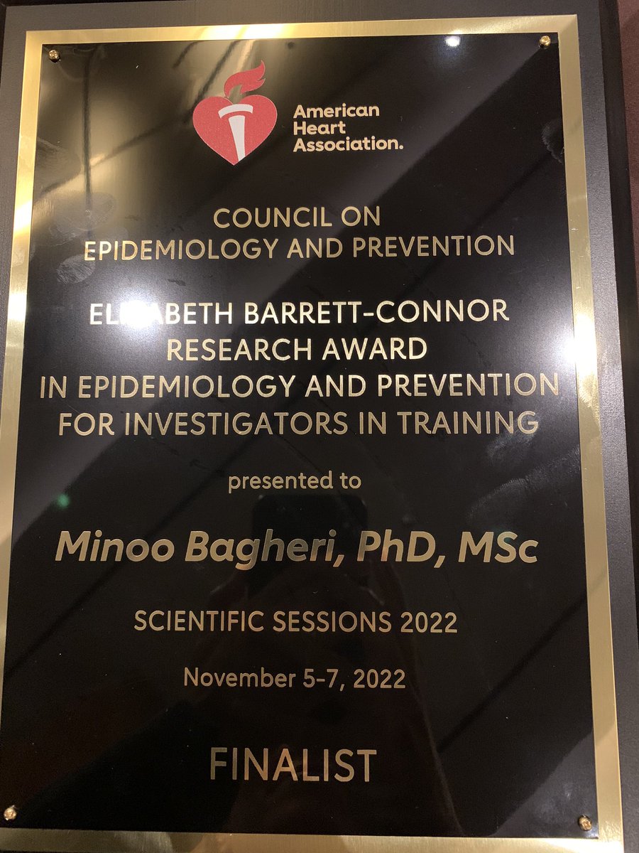 My award plaque at #AHA. It’s my pleasure to work with a great team.