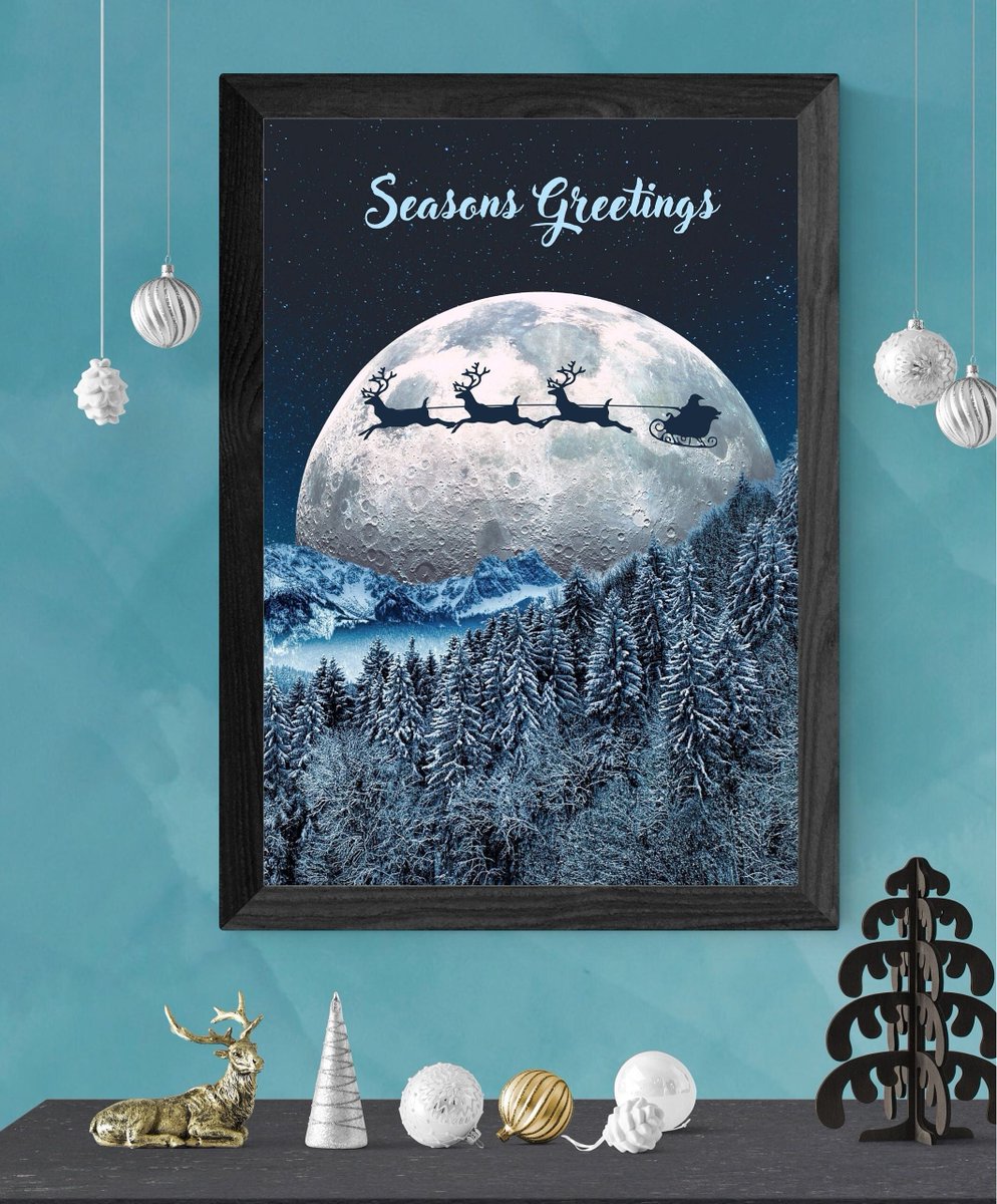 Scottiejay's tweet photo. Excited to share the latest addition to my #etsy shop: Christmas Santa Sleigh by the Winter Blue Moon, Printable Wall Art https://t.co/qqoIbKl2lK #bluemoon #christmas #digitalwallart #santasleigh #art #santamoon #christmasprint #christmasart #christmasgifts https://t.co/xDXbtoQp0w