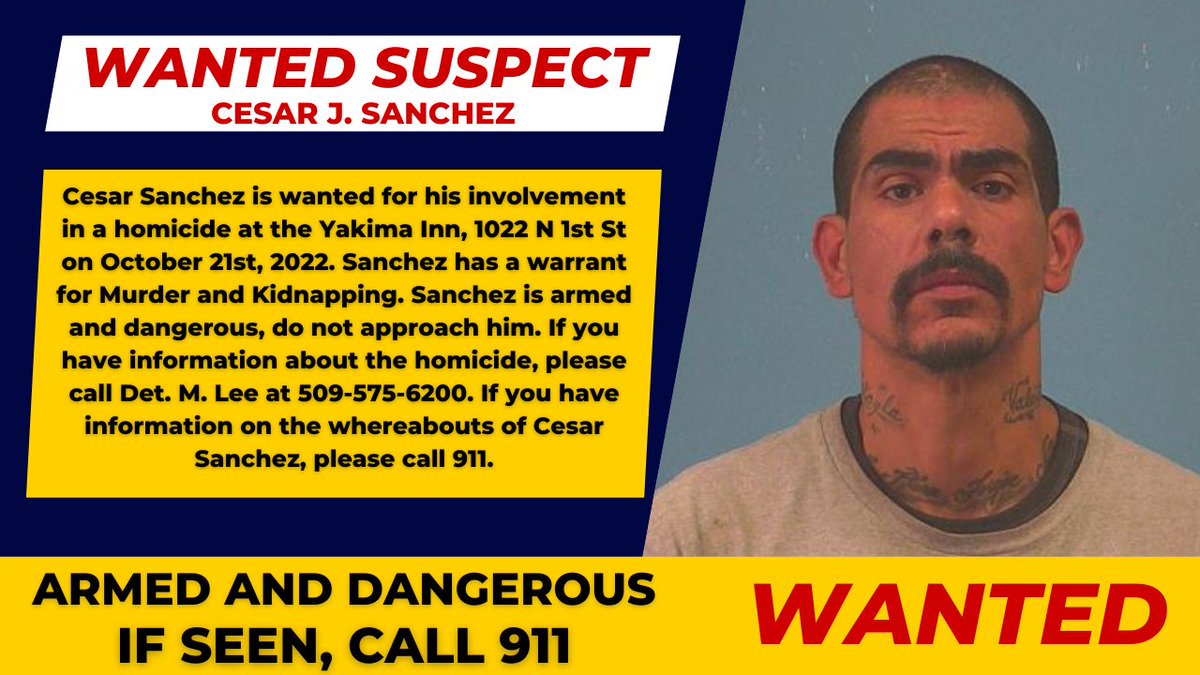 crime_unlimited's tweet photo. #WANTED #Fugitive #ArmedAndDangerous #CesarSanchez #CatchCesar #Homicide #Kidnapping #Yakima #WashingtonState #YakimaWA #YakimaNews #TrueCrimeUnlimited #CrimeNews #YakimaCrime #TrueCrime #Crime #TrueCrimeCommunity #WashingtonStateNews #WashingtonStateCrime
https://t.co/SuC5HF04b3 https://t.co/SZn1Pn0ayC