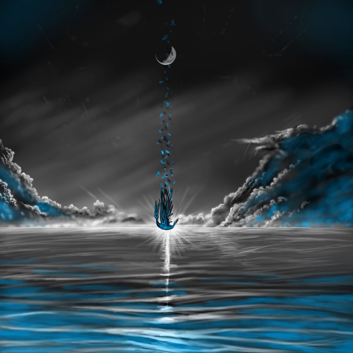 298 million years in the future, a second sun appears on the horizon. You cover your eyes but the light persists, bright as magnesium. As birds drop from the sky, the sea glows blue with ionizing radiation, marking the dawn of the Vathyzoic era.