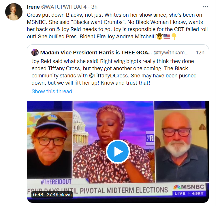 Irene On Twitter As A Woman Of Color Who Served 27yrs In The Army Tiffany Cross And Joy Reid