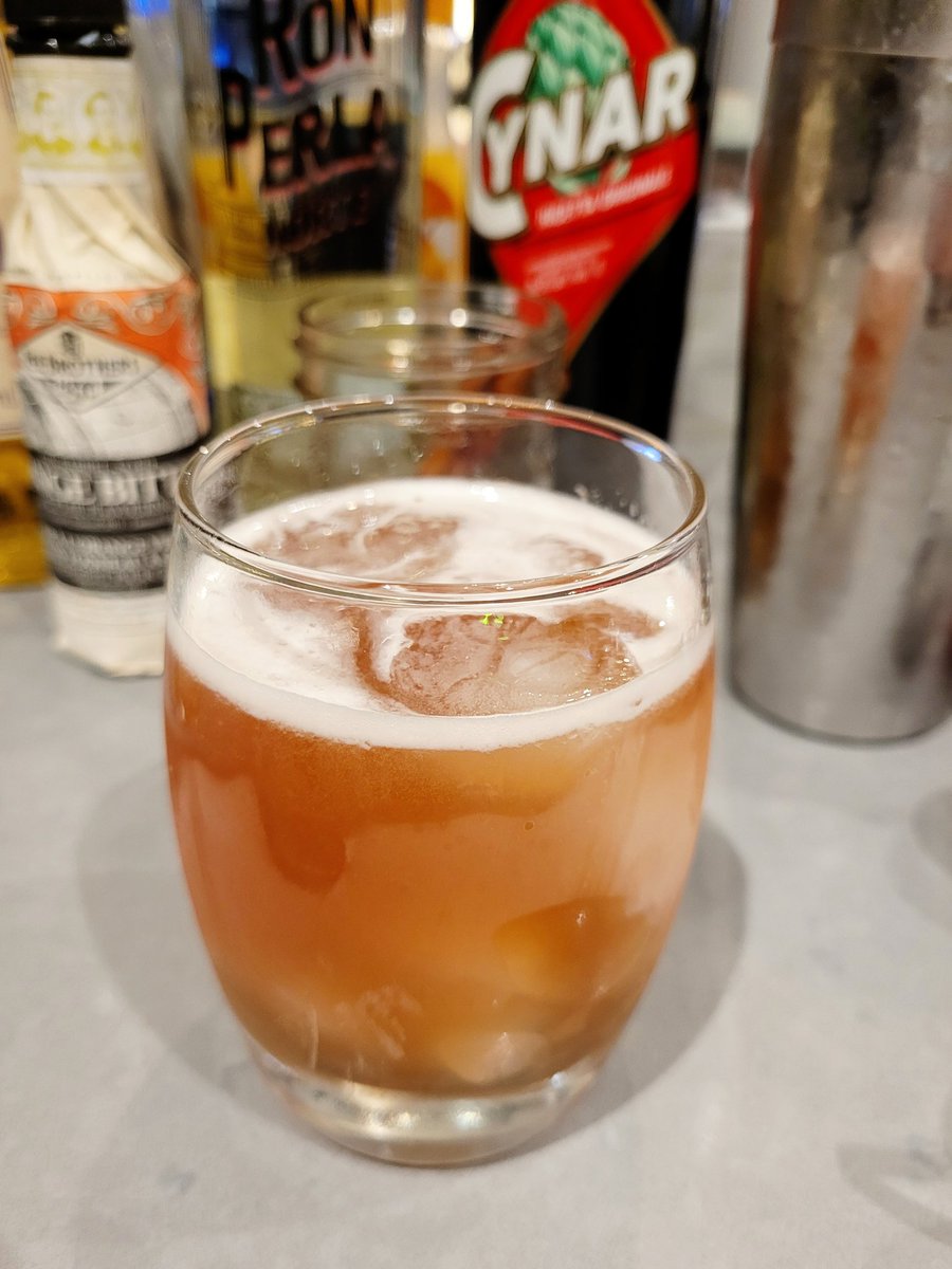flightysophist's tweet photo. found the cynar and made 
Aidoneus' cocktail~! 🥰🍹👍 https://t.co/nlx7iT130q