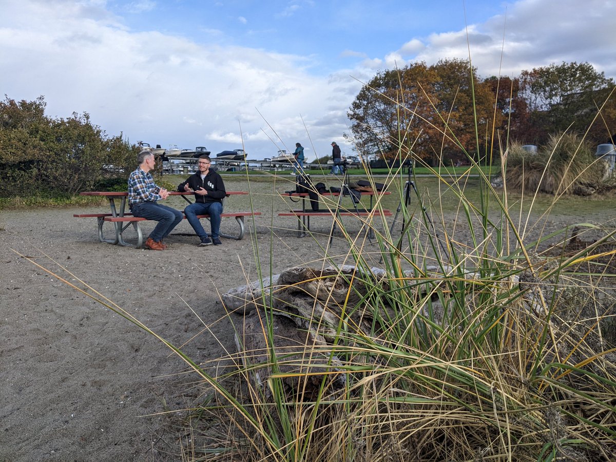 ChrastinaOndrej's tweet photo. A sneak peek to the back stage!

@HeyMikeWills is talking with @ondrabus about content modeling practices aka semantic vs. presentation models.

Looking forward to the final cut?

#Seattle #beach #devrel of @Kontent_ai - #headless #contentmodeling https://t.co/8wGSN4cpxs