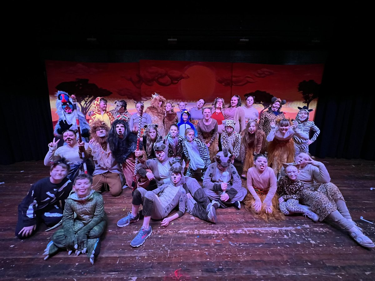 The final cast picture!  This was after the show tonight.