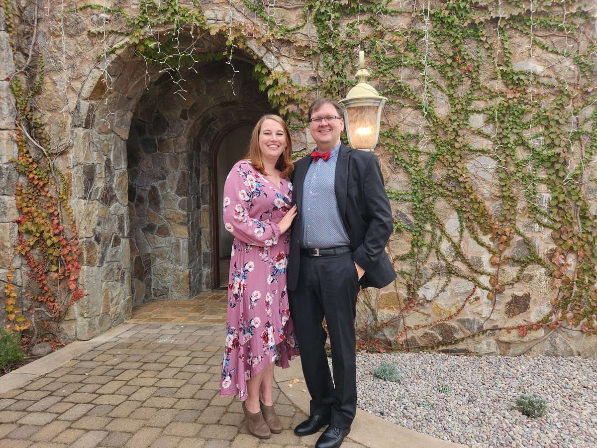 My beautiful wife and I at friend's wedding today!