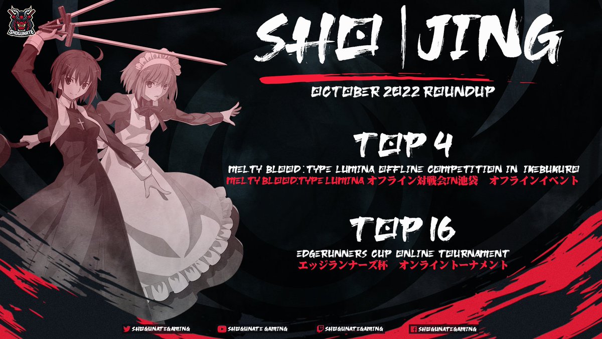 ShogunateGaming's tweet photo. October was a GREAT month for @Jing_K5!
Be sure to congratulate this Samurai on his continued success and hard work❤️
#ObeyTheShogun #SHOWIN👹 https://t.co/mjSDYSilBI