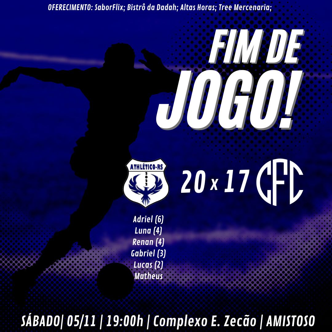 AthleticoRs's tweet photo. Fimmm de jogo e vitória athleticana! 🤪🇸🇻

Hoje enfrentamos a boa equipe do Concórdia FC, e saímos vitoriosos! foi um jogão, muito pegado entre os times! e é mais um jogo que saiu muitos gols, até a próxima e obrigado pelo jogo, Concórdia. https://t.co/S6JjOErs79
