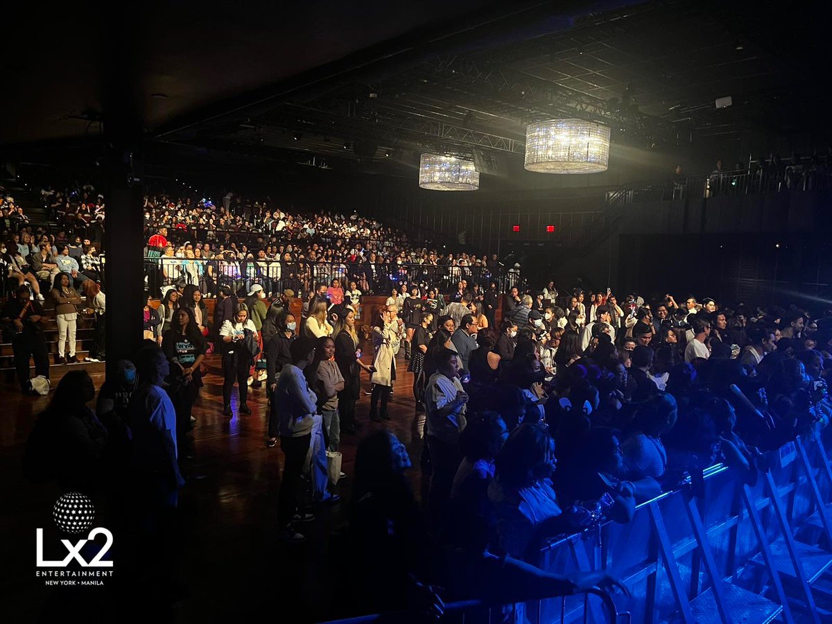 Lx2Ent's tweet photo. The party begins! Our New York A’tin grooves within the music of @SB19Official here at the Palladium Times Square. 🪩

#Lx2Entertainment #WYATTourNY #SB19 https://t.co/AoO7FJtJsB