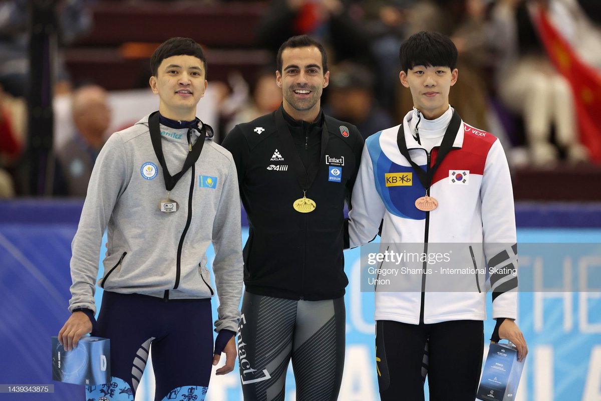 eunju975's tweet photo. #ShorttrackSkating 
#WCSaltLake 2022 
🇺🇲 #USA #SaltLake 
ISU WC 2차
11/05
#Men 500(1) Final A 
🥇 #MaximeLAOUN   🇨🇦
🥈 #AbzalAZHGALIYEV   🇰🇿
🥉 #이준서 🇰🇷 https://t.co/cKVoBsWfi1