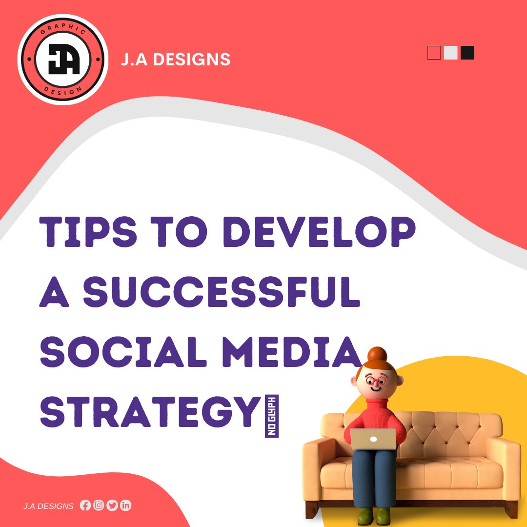 JAGraphicDesign's tweet photo. "𝐓𝐢𝐩𝐬 𝐭𝐨 𝐃𝐞𝐯𝐞𝐥𝐨𝐩 𝐚 𝐒𝐮𝐜𝐜𝐞𝐬𝐬𝐟𝐮𝐥 𝐒𝐨𝐜𝐢𝐚𝐥 𝐌𝐞𝐝𝐢𝐚 𝐒𝐭𝐫𝐚𝐭𝐞𝐠𝐲 🎉
Every marketer, no matter how big or little, wants to engage with their target demographic. 
Learn More: https://t.co/BAgKxBzoXH

#graphicdesignlife #socialmediabranding https://t.co/0weY29KOnA