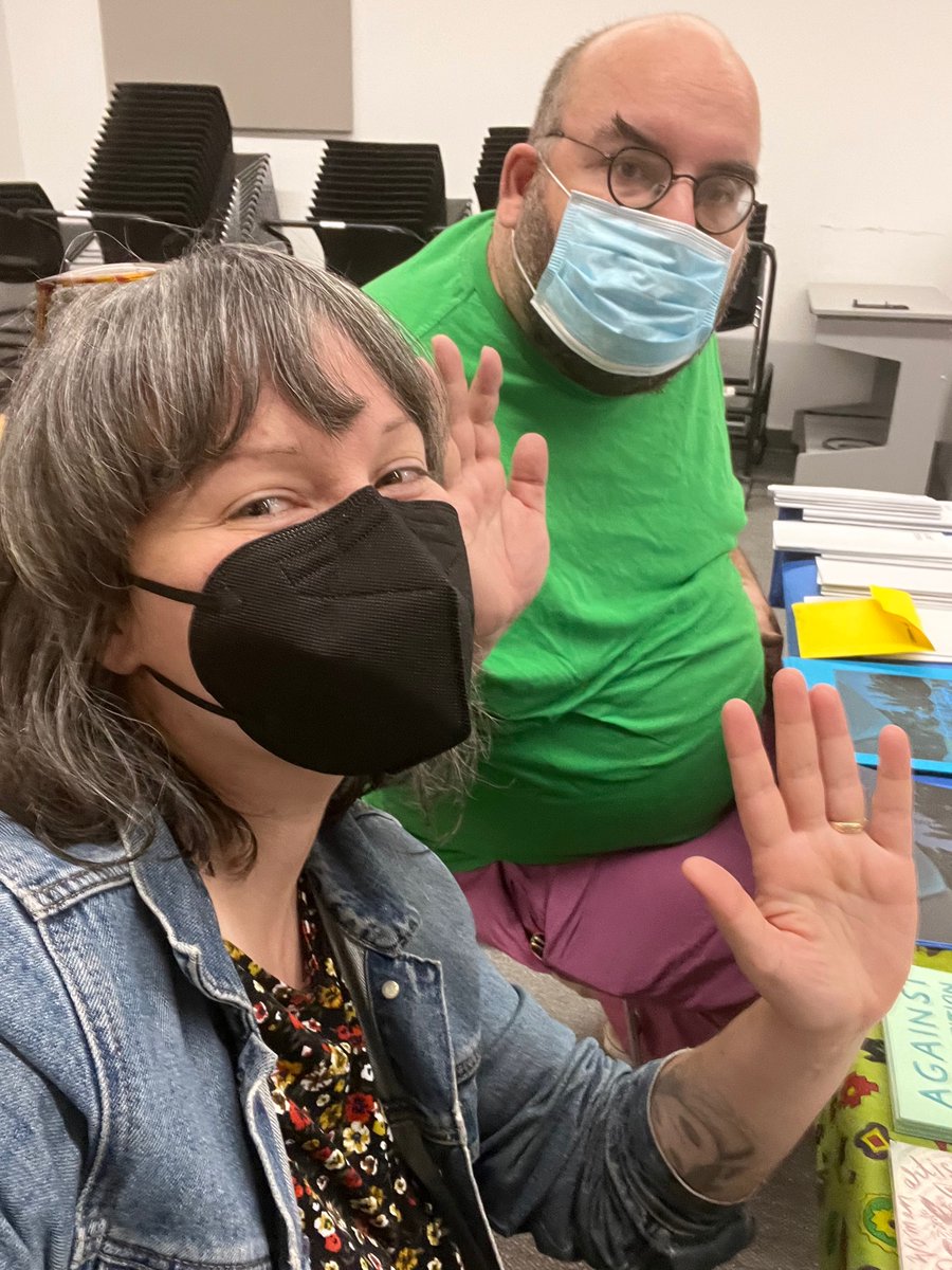 Spent an amazing day at Zineposium with pals. I started a zine distro during the pandemic and met some supporters for the first time today. Zine fairs are big family reunions for punks, queers + artists. Great to spend time with “family” today. #agingzinester #selfpublishing