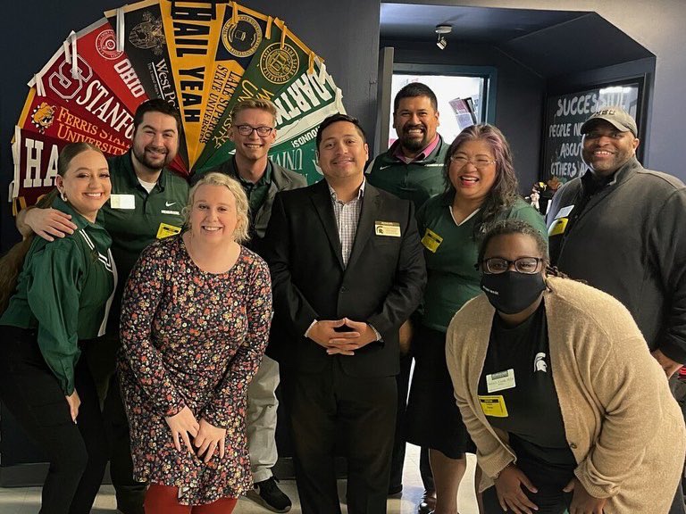 aztecwaterman's tweet photo. #CCAHS💚🤍 @michiganstateu #WEWILL Thank you for the on-site admissions visit MSU #Spartans https://t.co/tG0iDK0gjU