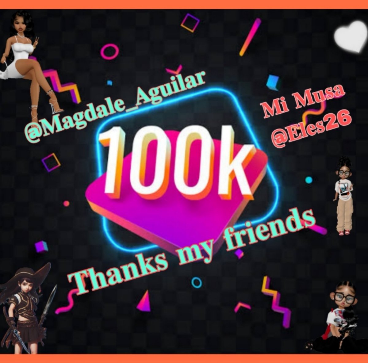 ꧁🅼🅰🅶🅳🅰❥꧂ (@magdale_aguilar) on Twitter photo Agradecida con todos los que me brindan su apoyo para seguir creciendo cada día, ya que llegué a mis 100K y sin ustedes no hubiera sido posible, gracias a mi Reina <a href="/Eles26/">Eles Durán</a> por estar siempre conmigo, no olviden ser recíprocos y constantes, se les quiere a todos ♥️ #JuntosConMagda Agradecida con todos los que me brindan su apoyo para seguir creciendo cada día, ya que llegué a mis 100K y sin ustedes no hubiera sido posible, gracias a mi Reina <a href="/Eles26/">Eles Durán</a> por estar siempre conmigo, no olviden ser recíprocos y constantes, se les quiere a todos ♥️ #JuntosConMagda