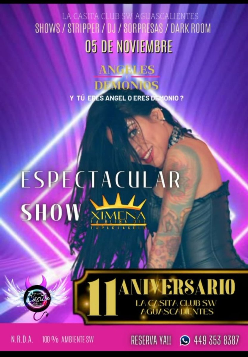 Hola amigos ya estamos instalados y listos para festejar el décimo primer aniversario de la CASITA SWINGER AGUASCALIENTES
Estan todos invitados.