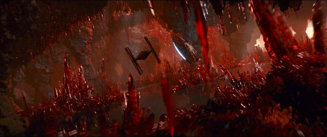 QuiGonJenna's tweet photo. #TheLastJedi gave us one of the most aesthetically-interesting planets IMO and I really hope that either season 2 of #Andor (I mean, it did use to be a Rebel base) or some future #StarWars show features/explores it more in live-action. #Crait https://t.co/a91oXDKcRy