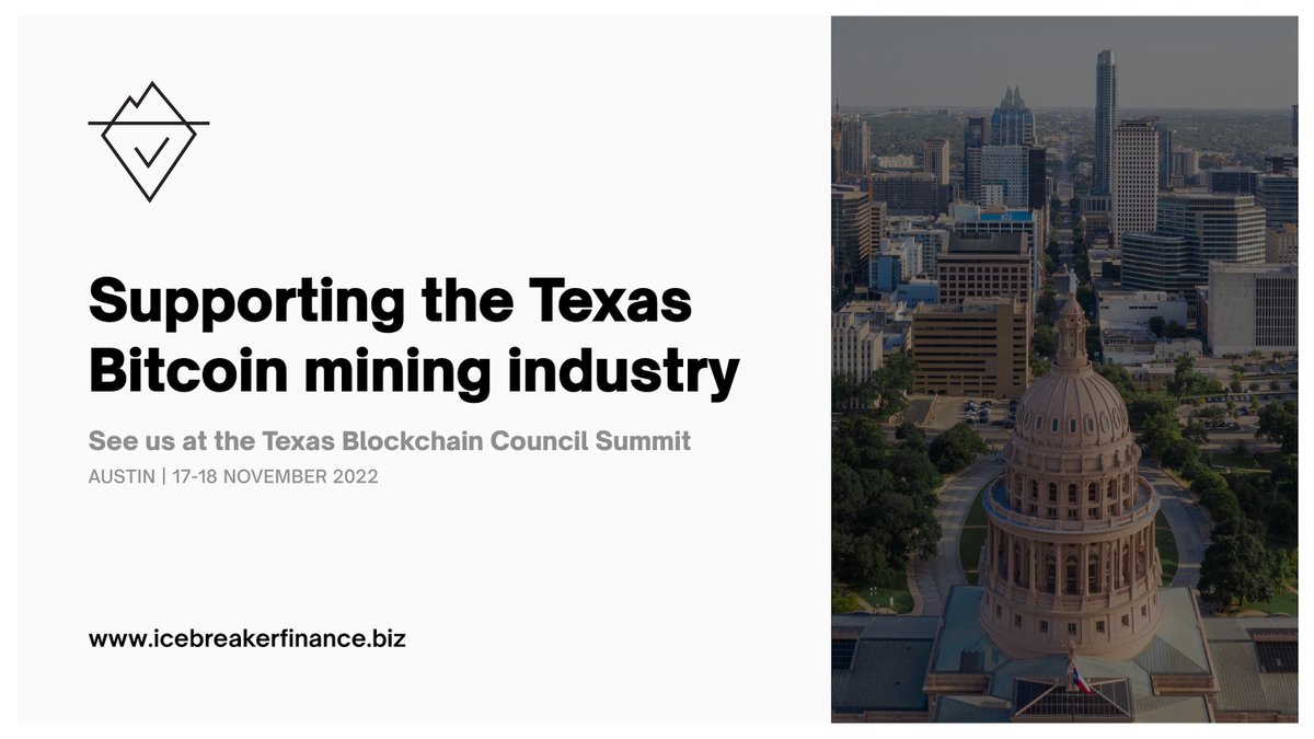 We look forward to meeting with Texan BitCoin miners and associated service providers at the upcoming @txblockchain1  summit in Austin on 17-18th November.  #defi #bitcoinmining #bitcoin <a href="/maplefinance/">Maple</a>