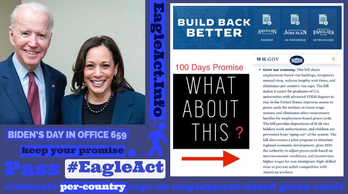 GCBCoalition's tweet photo. .@POTUS, @VP: Day 659; where is your Promise? @SenSchumer @SenatorDurbin @RepZoeLofgren @USCISDirector 

Indian immigrants endure racism👇
—Discriminatory per-country caps
—@USCIS delays processing 485 applications
—#H4EAD Women put out of work
—#H4kids age out

📌PASS #HR3648 https://t.co/HOEgoCZYsq