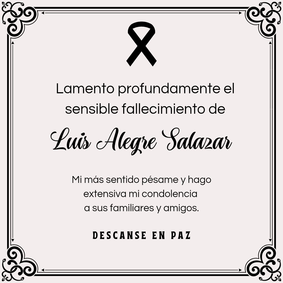 Mis más sentidas condolencias para toda su familia y en especial a Don Gastón Alegre. Mis oraciones hasta el cielo por él. #QEPD <a href="/radioturquesa/">Radio Turquesa</a>