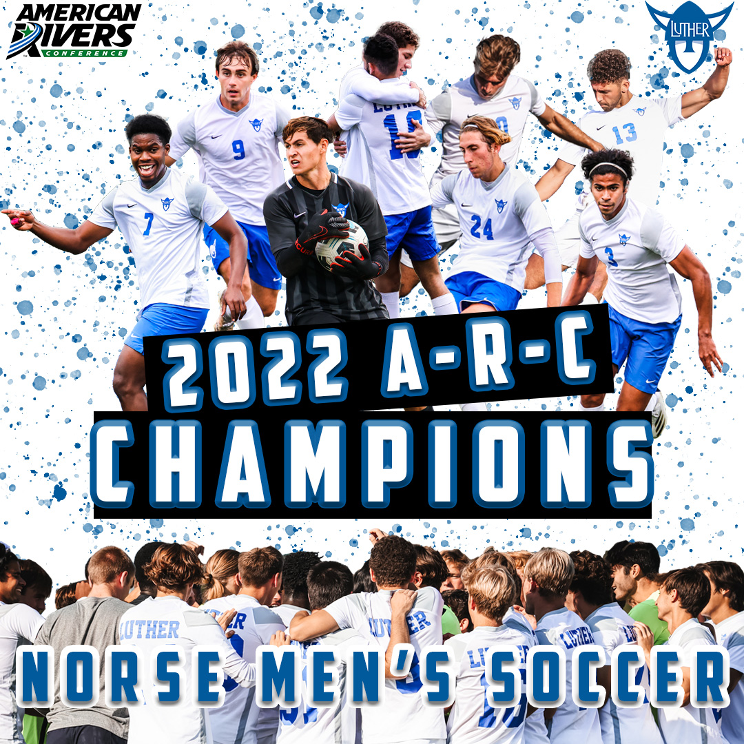 lc_norse_soccer's tweet photo. The Norse are A-R-C Tournament Champions! 

Marcos Vila's lone goal in the 28th minute was the game winning goal. Norse defeat Loras 1-0.

With the win Luther advances to the NCAA tournament! 

#GoNorse #NorseNation #LutherCollege https://t.co/9rwKEdqW4j