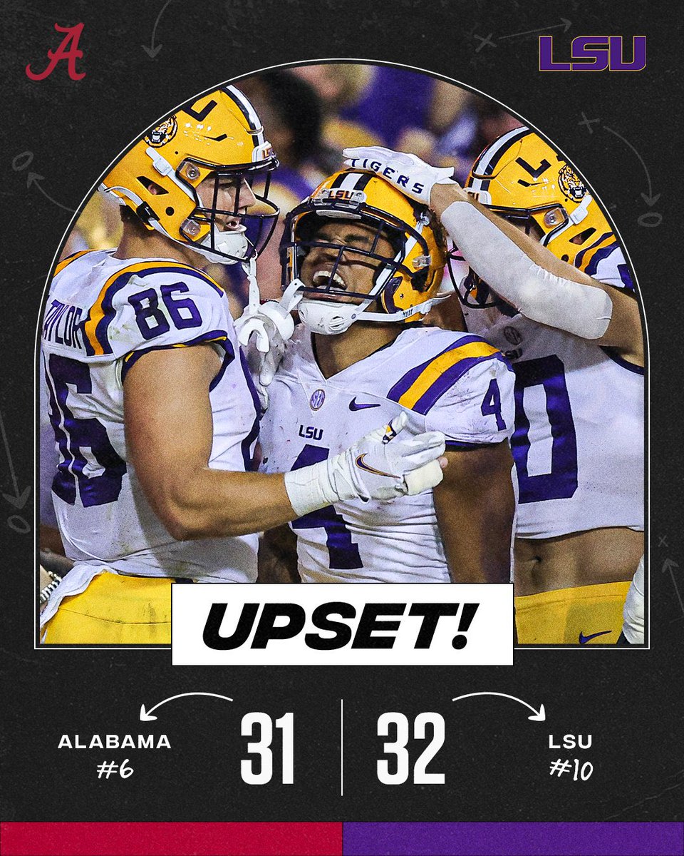 TylerMcAuley55's tweet photo. ROLL TIGERS!!!! LSU pulls off the upset defeating Alabama 32-31 in overtime https://t.co/vqPLRtJmqa
