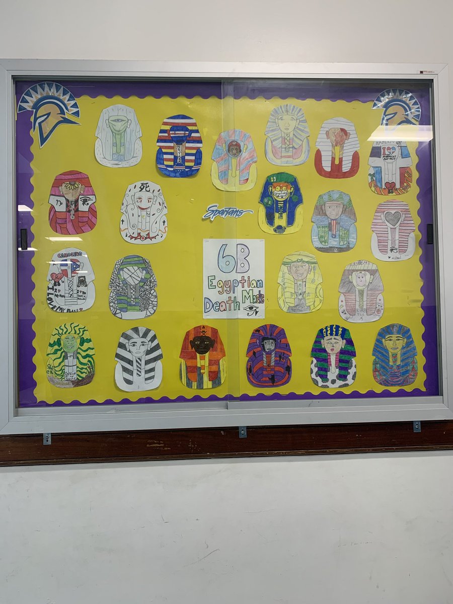 Fun fact of the day: Did you know that in Ancient Egypt a death mask was created so that the soul would recognise its body, and return to it safely? 6B students did! Look at these awesome Egyptian Death Masks they made while learning about Ancient Egypt burial customs!