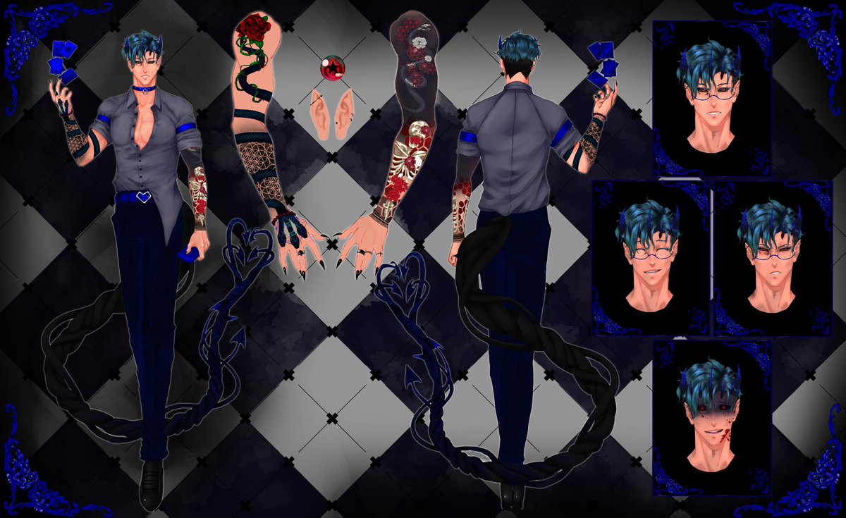 Hello, Lovelies.

I'd like to formally introduce myself- my name is Dimitri, but I like you, so you can call me Dimi.

Butler, Prince of Hell, and Bartender. It's a pleasure to meet you.

Thank you <a href="/Xadrian_Khaos/">Xadrian_Khaos (comms open)</a> for my reference art!

Art tags:
SFW - #MitrisManor
NSFW - #Lewdimi