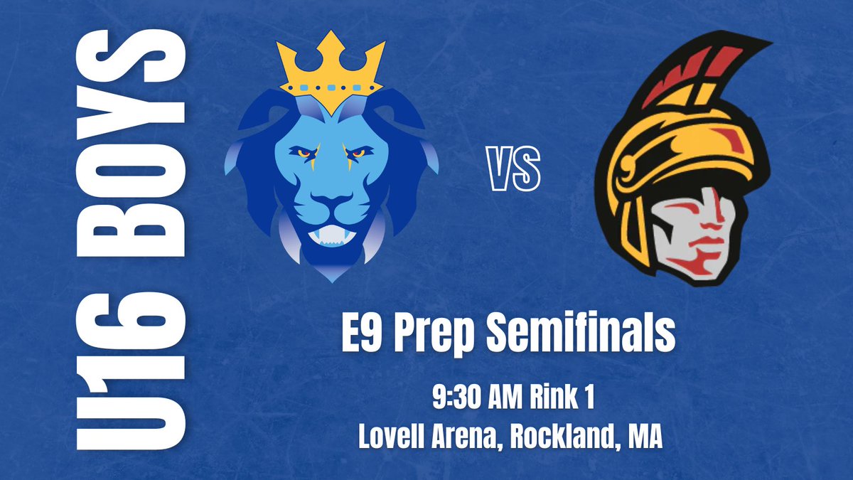 The U16 Boys will face the Seacoast Spartans at 9:30 AM looking to punch their ticket to the E9 Prep Finals!