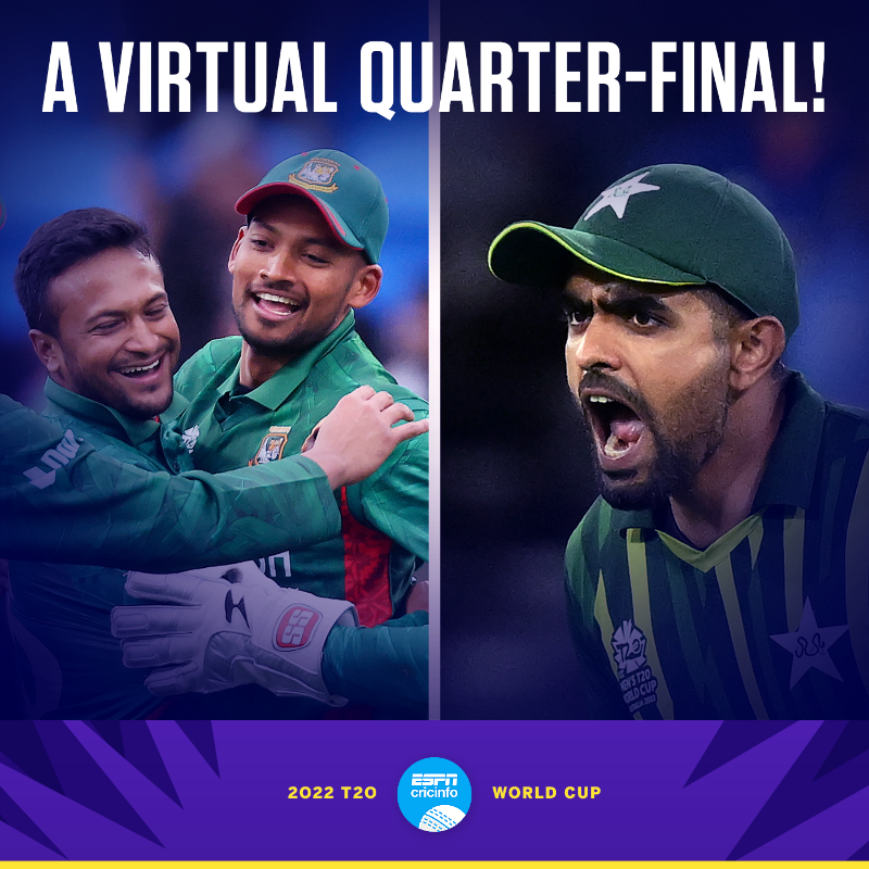 ESPNcricinfo's tweet photo. Pakistan vs Bangladesh is going to be a spicy contest 🍿 

#PAKvBAN | #T20WorldCup