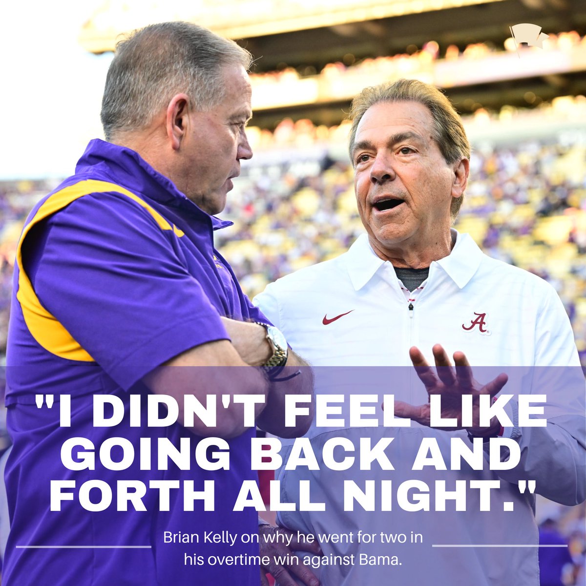 Honestly a legendary quote 😂 #LSU #briankelly #lsufootball #bama