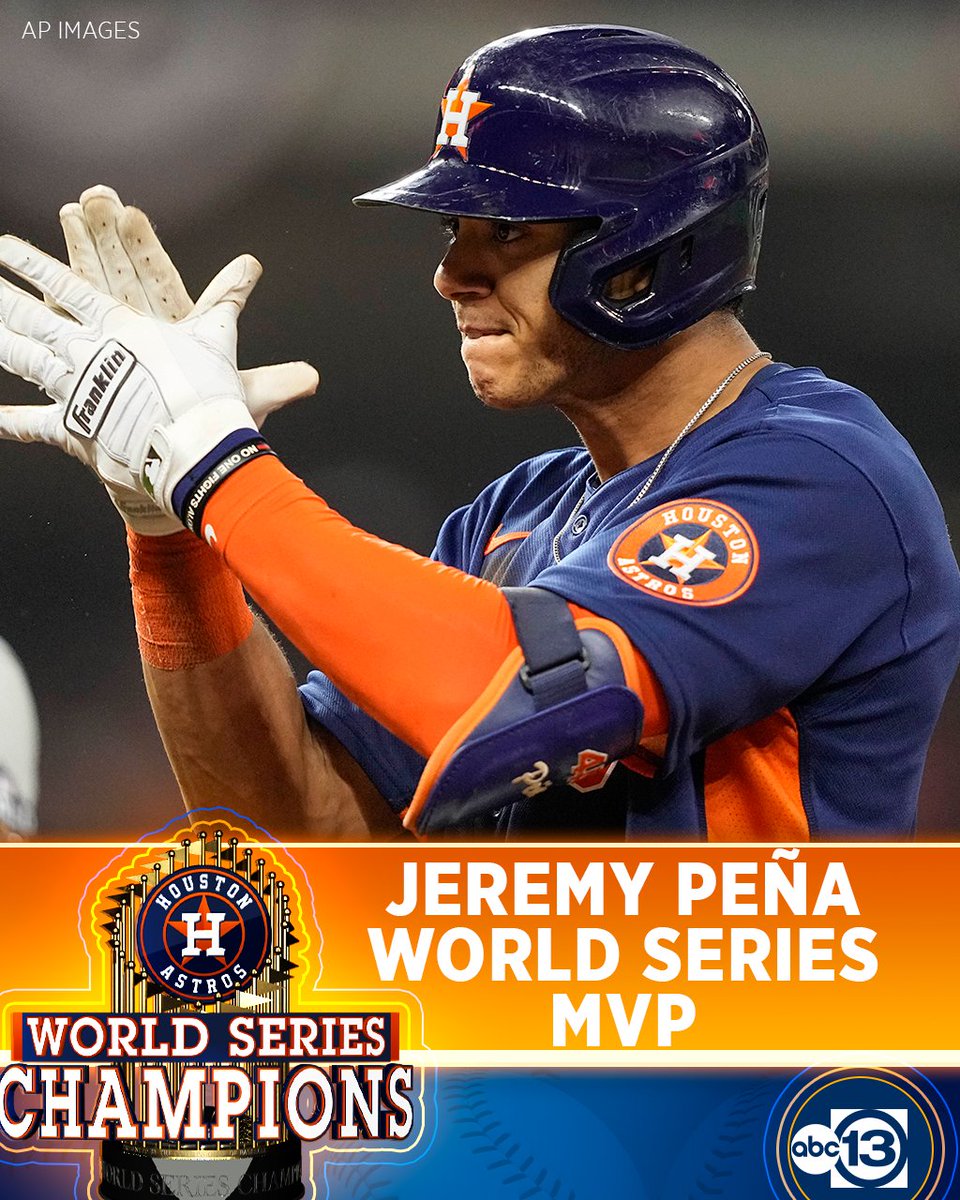 abc13houston's tweet photo. MVJP! Congratulations, rookie! #WorldSeries https://t.co/d1FG2MhWNV https://t.co/quuTfvnmE7